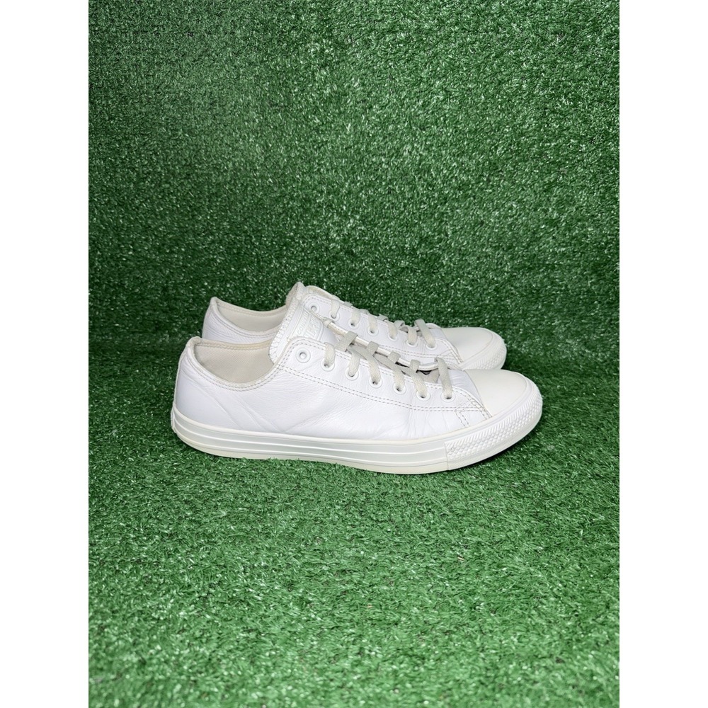 Converse Chuck Taylor AS Mens Size 10 White‎ Leather Casual Shoes Skate Sneakers